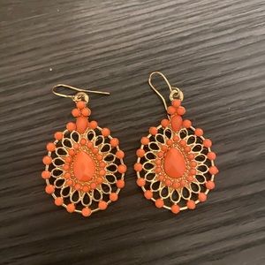 Orange (pink undertone) earrings